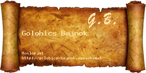 Golobics Bajnok névjegykártya